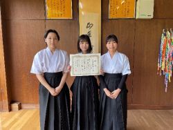福井県春季高等学校弓道選手権大会　弓道部女子団体　準優勝